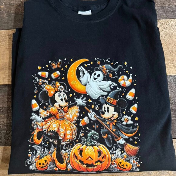 Disney Mickey & Minnie Halloween Tee - Picture 1 of 1